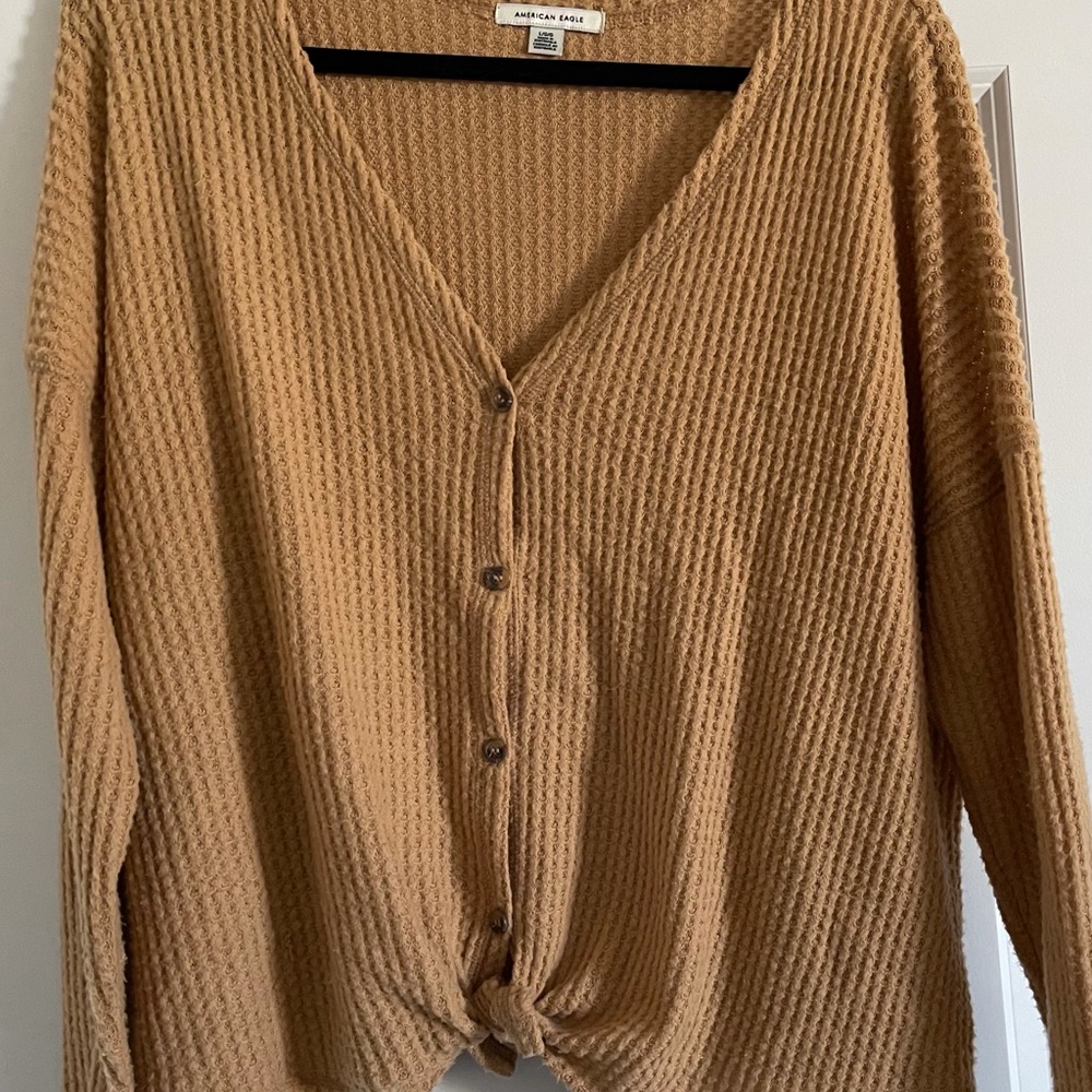 American Eagle Waffle Knit Top